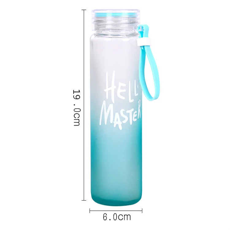 420ml Cylinder Frosted Portable Wide Mouth Colorful Reusable Glass Drinking  Water Bottle With Plastic Cap - Buy 420ml Cylinder Frosted Portable Wide  Mouth Colorful Reusable Glass Drinking Water Bottle With Plastic Cap