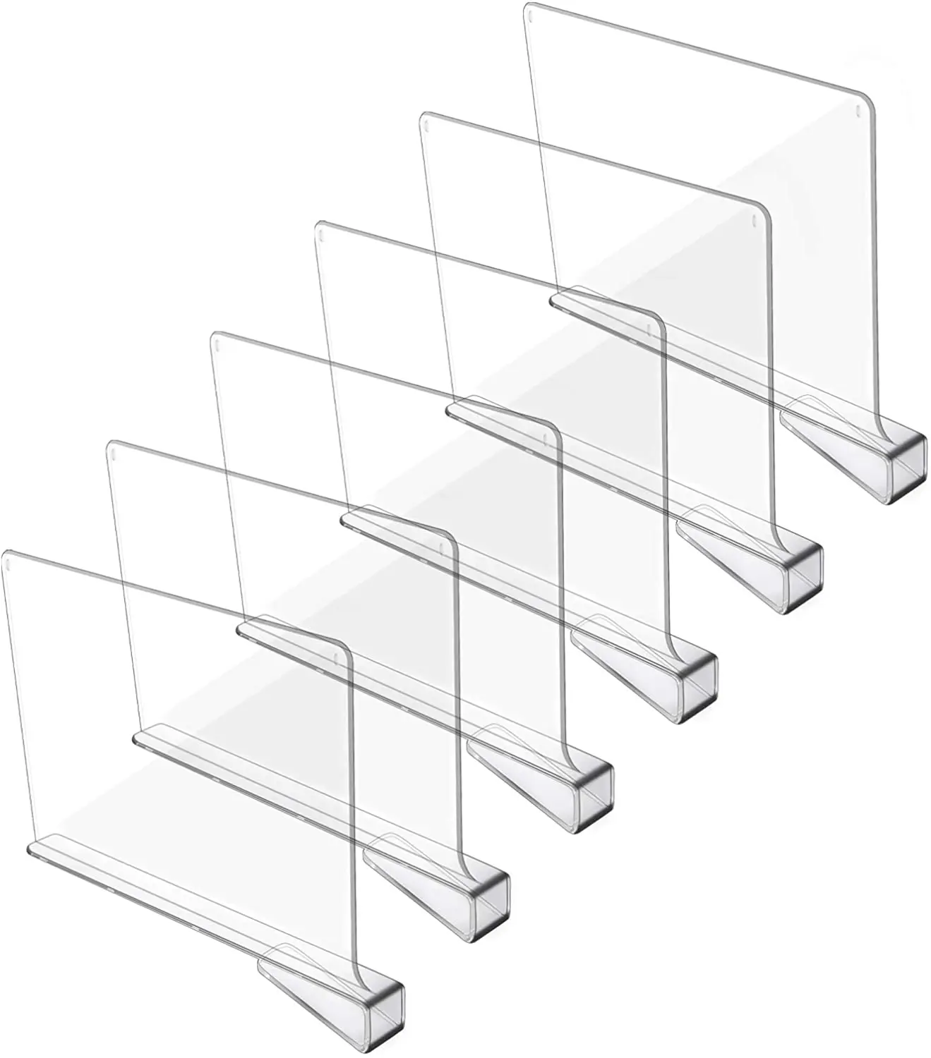 Clear Acrylic PVC Plastic Shelf Dividers For Kitchen Cabinets