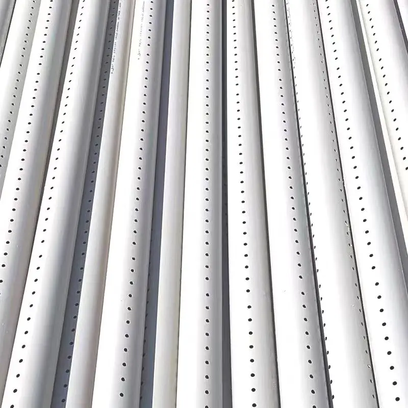 PVC Perforated Drainage Pipe Permeable Pipe Plastic Irrigation System Plastic Tube Connector