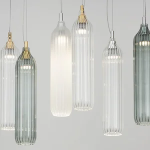 Glass Light Luxury Chandelier Hotel Villa LED Restaurant Nordic Crystal Cloud Restaurant Pendant Light