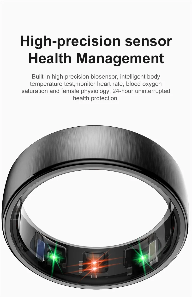 R10 Smart Ring 50M Waterproof Health Monitoring Blood Oxygen Women Men Fitness Tracker Smart Rings Wireless Charging 2026