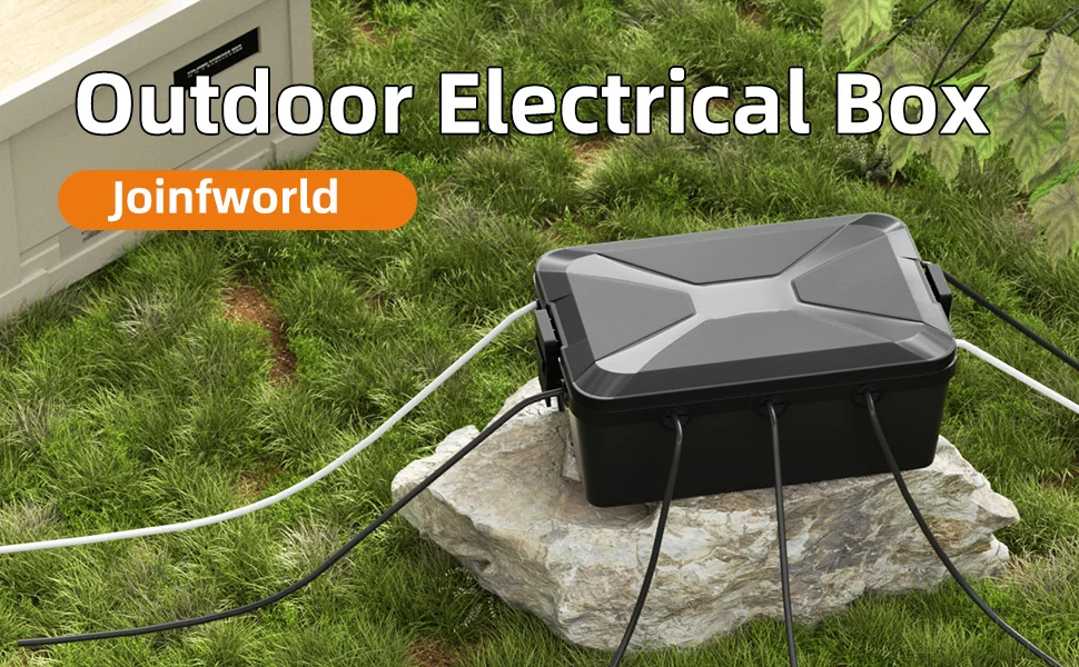 Black Portable Waterproof Plug Box Outdoor Extension Cord Safety Cover ...