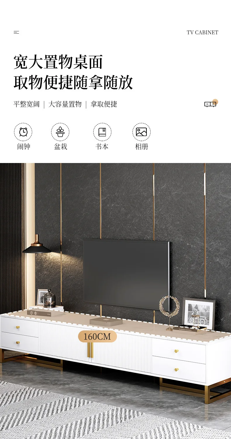 Modern Simple Nordic Style Living Room Furniture - Luxurious Wooden TV ...