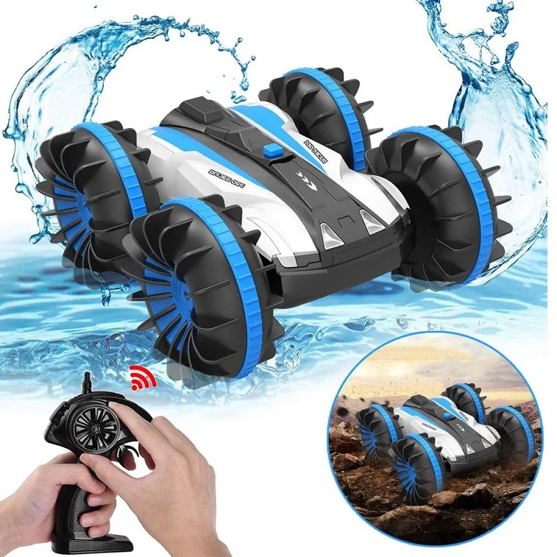 Amphibious Remote Control Car for Kids GHz RC Stunt Car for Boys 4WD  Off Road Monster Truck Remote Control Boat Beach Toy