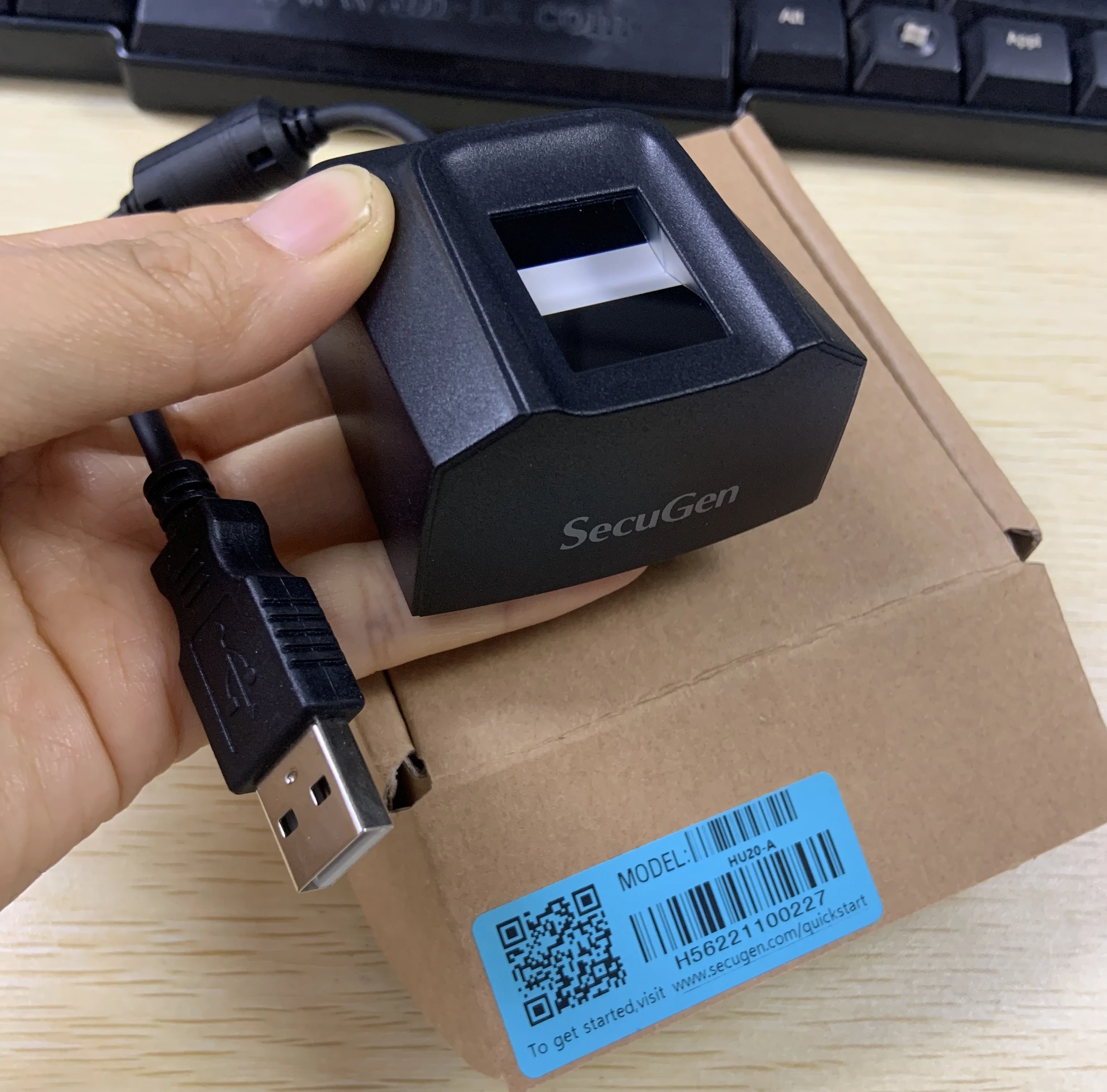 Original Biometric USB Fingerprint Scanner Secugen Hamster Pro 20 HU20 HU20A Finger Reader with Free SDK
