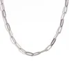 4.4mm paper clip chain-Silver-80cm+10cm