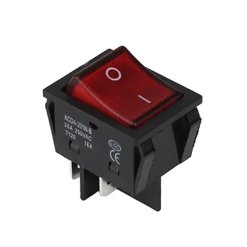 Produktbild von Wippschalter KCD4 – 30A, Wasserdicht, 250V AC, 2-polig, Ein-/ausschaltbar, Mit Kontrollleuchte – 2 Stück