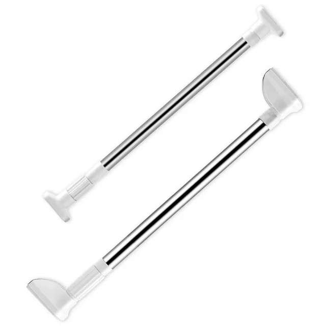 50-200cm shower curtain rods spring tension Punch-free Balcony Clothes Hanging Rod Wardrobe Strut