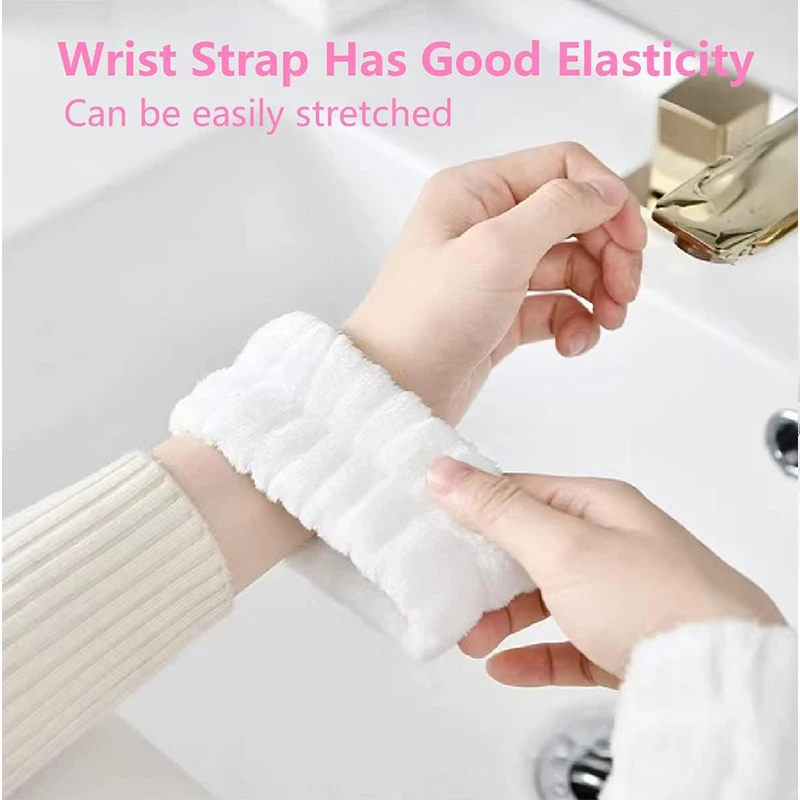 Bilov  Spa Headband Wrist Washband Scrunchies Cuffs for Washing Face Towel Wristbands Hair Headband Face Wash Wristband