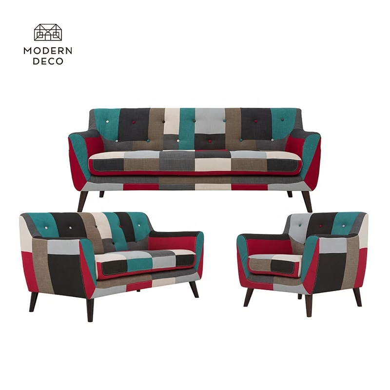 1 +2+3 Ghế Phòng Khách Bộ Sofa Sala Bọc Vải Ghép Khúc Nội Thất Trang Trí Nhà Cửa
