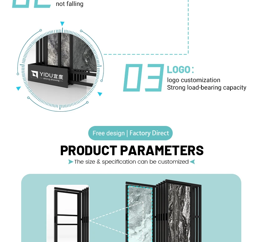 Modular Shutter Sample Rack Design Customized Double Sided Sliding Modular Thick Frame Marble Sample Rack ...