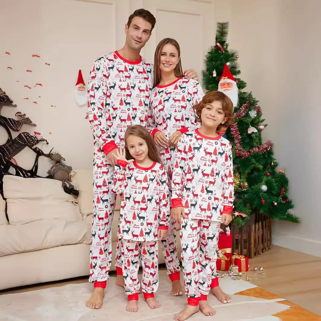 Navideños Pijamas A Conjunto Hombre Y Mujer Navidad Pijama