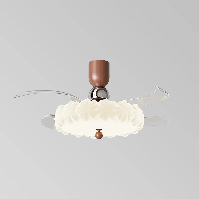 Wholesale Retractable Ceiling Fans with Lights and Remote Dimmable 3CCT Reversible BLDC Motor for Bedroom Living