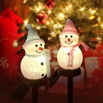 Luce Solare Led Snowman Decorative Buried Lamp Luces De Navidad Para Exterior For Navidad Decoracion