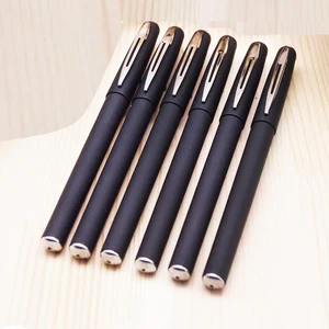 Wholesale  High Quality Classic Promotional  Rubber Coated Plastic Gel Pen With Custom Logo Plastic  Black Gel Ink  Pen
