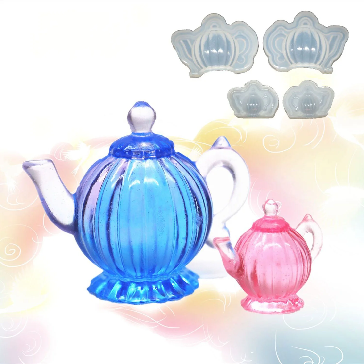 3D MINIATURE TEAPOT SILICONE MOULD FOR CAKE TOPPERS CHOCOLATE CLAY ETC