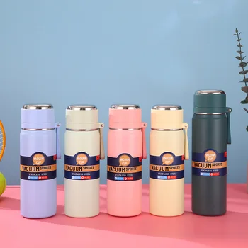 350/500ml Custom logo Stainless Steel Thermos Cup Portable Sports Outdoor Camping Kettle Insulated Flask Water Bottle Tumblers