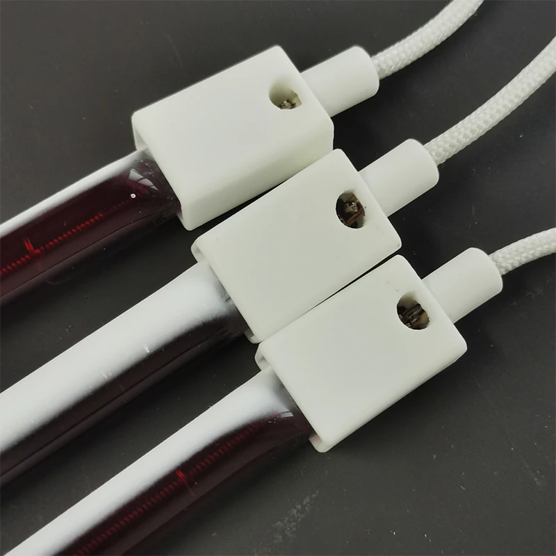 Наполовину покрытый белый Рубин нагревательная трубка инфракрасная Вольфрамовая проволока кварцевая электрическая лампа для печатной машины