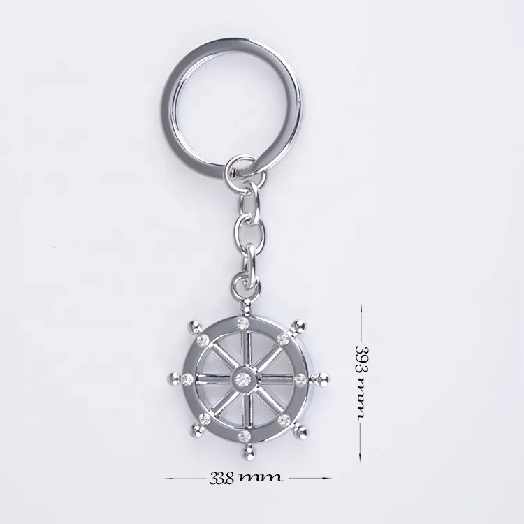 Anchor Rudder Keychains Boat Anchor Keychain Seaman Sailor Key Ring Car Steering Wheel Key Chain