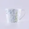 Fresh Green Leaf Motif Low Cup 4 Pcs Set