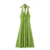 bright yellow-green sundress