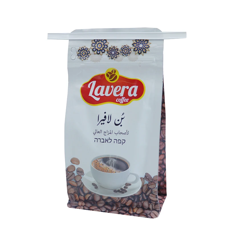 Custom Printed Private Label 250g 500g 1kg Resealable Aluminum Foil Flat Bottom Tin Tie Coffee Bag With Valve and Zipper