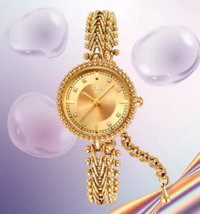 SKMEI 2548 Women's Zinc Alloy Case Analog Watch Copper Bracelet Quartz Movement Water Resistant 3BAR Business Fashion Style Box