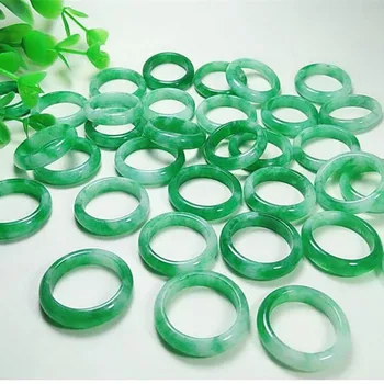 Wholesale Fashion Malay Jade Ring 15-19mm Inner Diameter Cheap Natural Stone Jade Ring For Men and Women