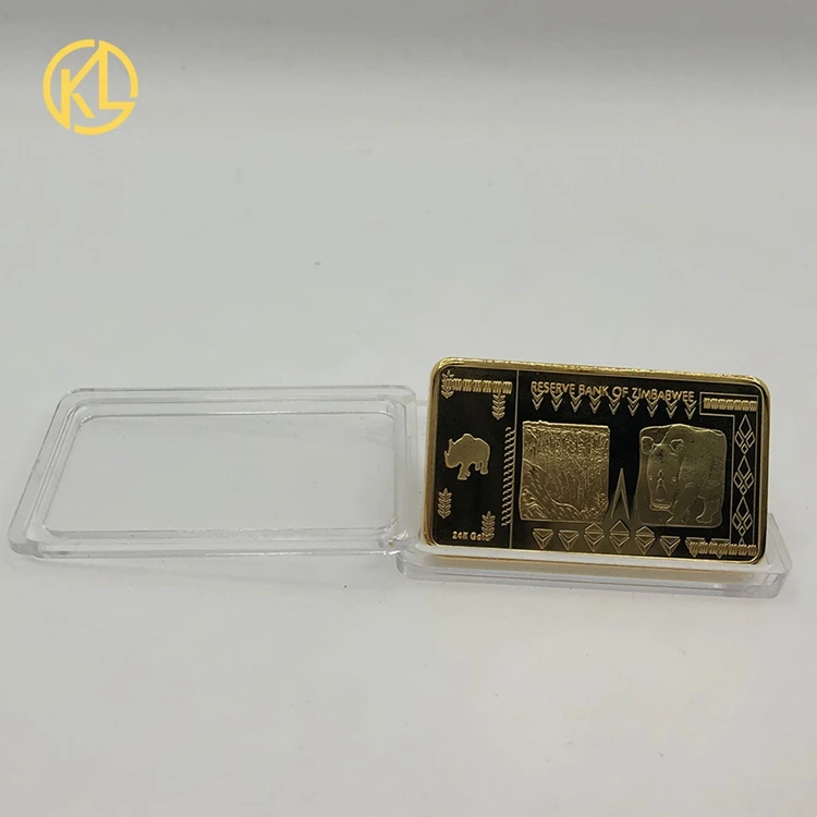 Free Fedex Shipping - 270pcs Gold Plated Zimbabwe Ingots