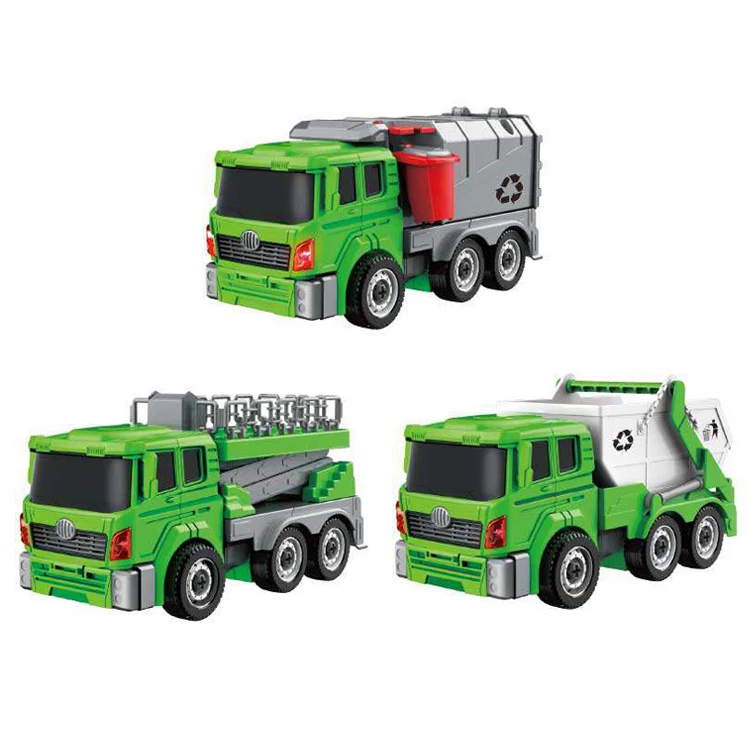 WANGQ Transformers Robot y Vehículos Juego Deformación Camión Juguete Robot Juguete Camión para Grúa Descargada Truck Excavador Mezclador Camión para Niños 