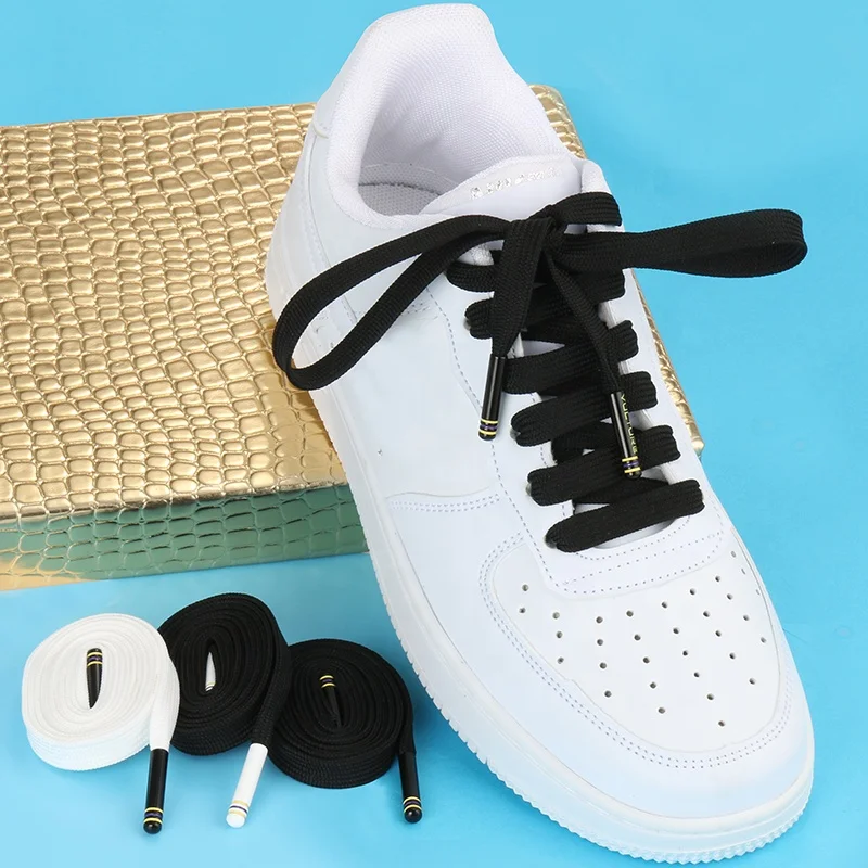 Vente en gros, Logo imprimé, pointe de lacet mate, lacets