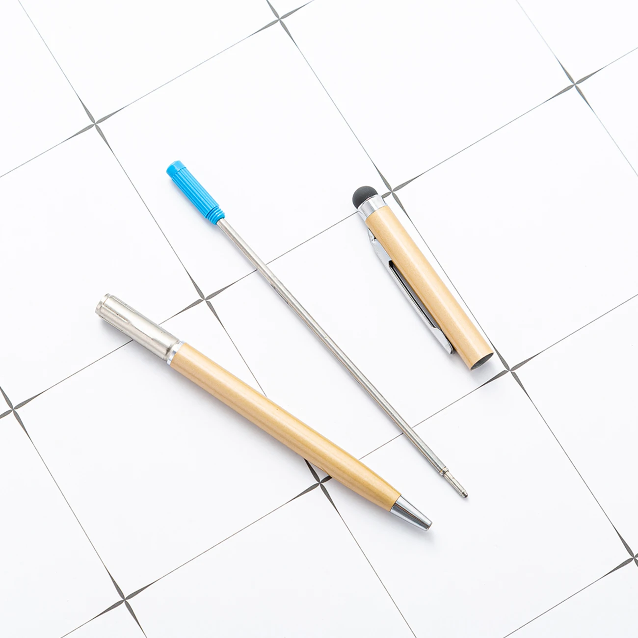 Multifunction Metal Aluminum Touch Screen Ball Point Pen Custom Logo Slim Black Stylus Touch Pen for Phone and Tablet PC