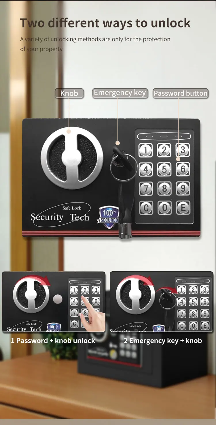 CEQSAFE High Quality Digital Hidden Wall Safes Deposit Box Small Mini Size Security Safety Cash Box factory