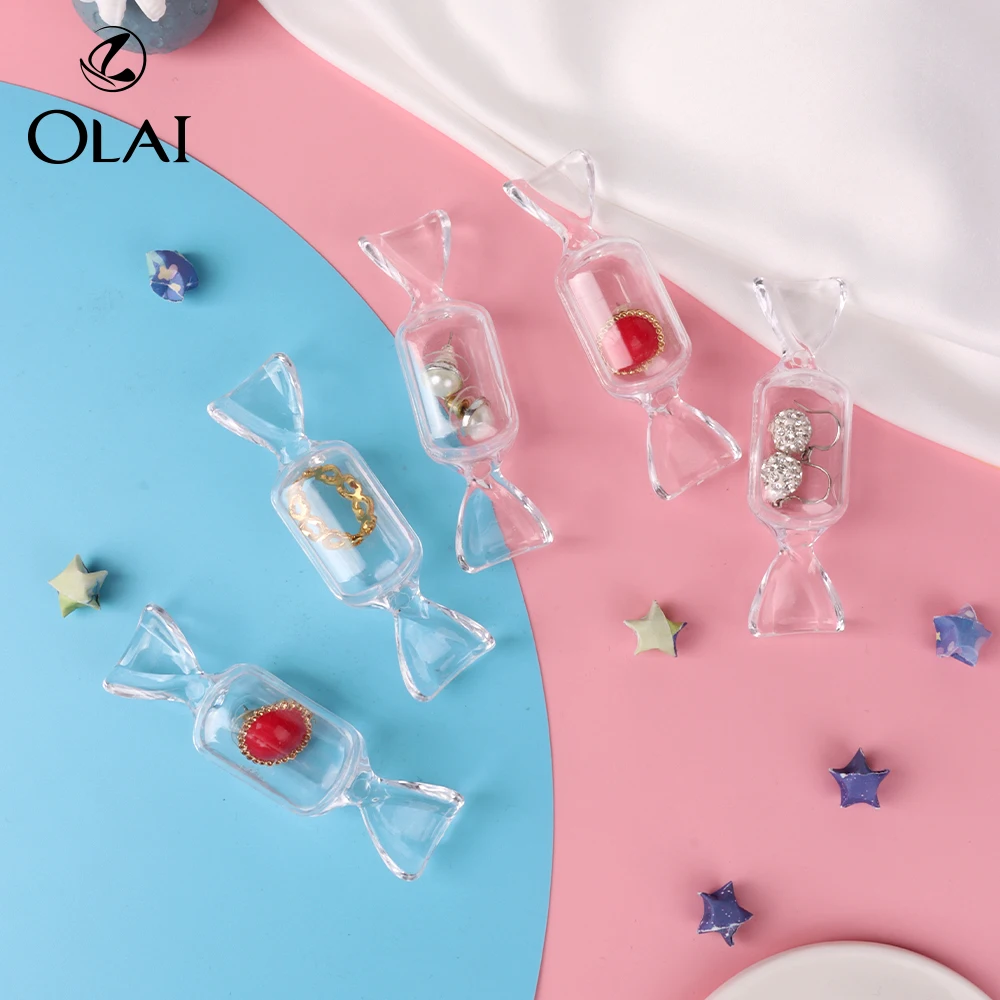 Stock Cheap Gift Transparent Plastic Insert Candy Ring Small Jewelry Storage Box