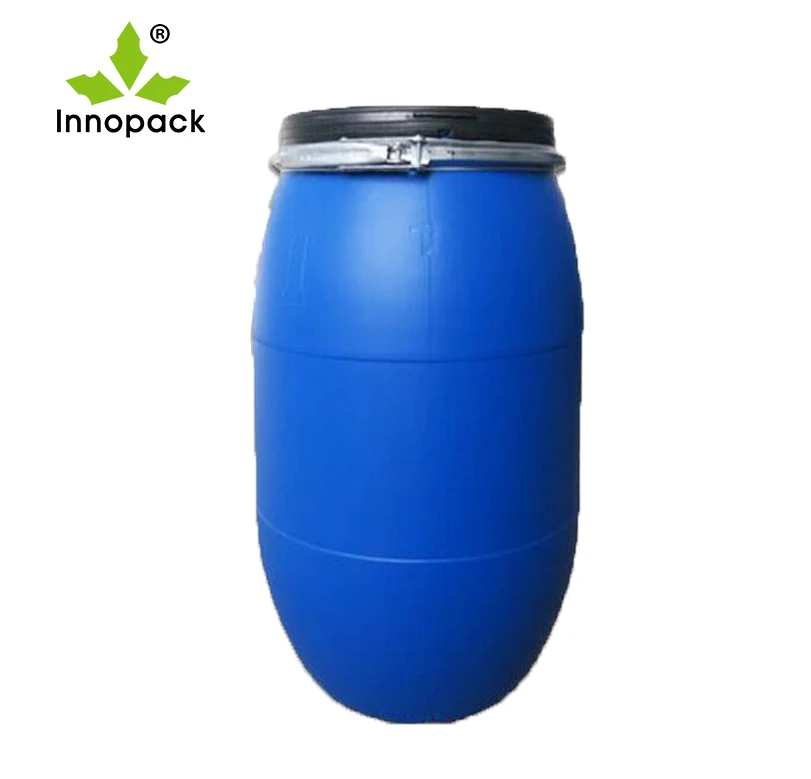 200 Liter HDPE Blue Plastic Oil Drum with Two Spout Lid and Lock Ring