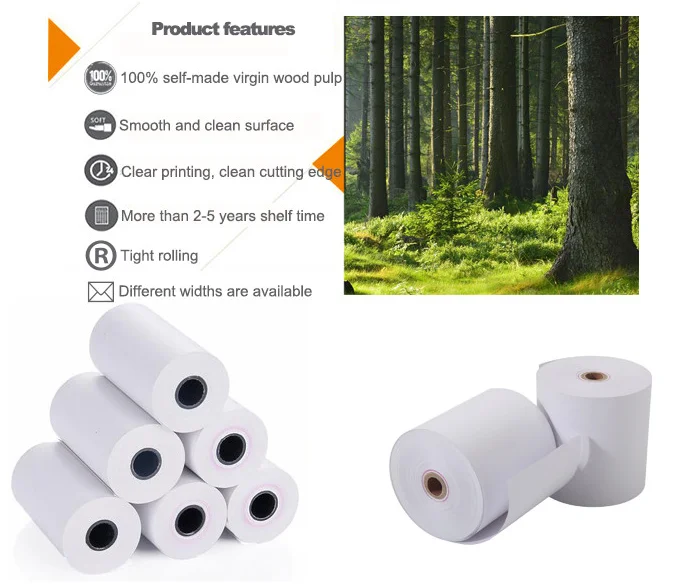 Manufacturer 3 1 8 X 230 31 8" Thermal Paper Receipt Till Rolls 57 Mm