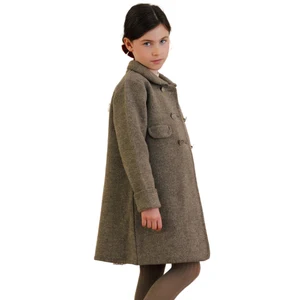 OEM or ODM England Style Girls Kids Wool Coats Classic Child Little Girls School Coat for Winter Fashionable Long Clothing