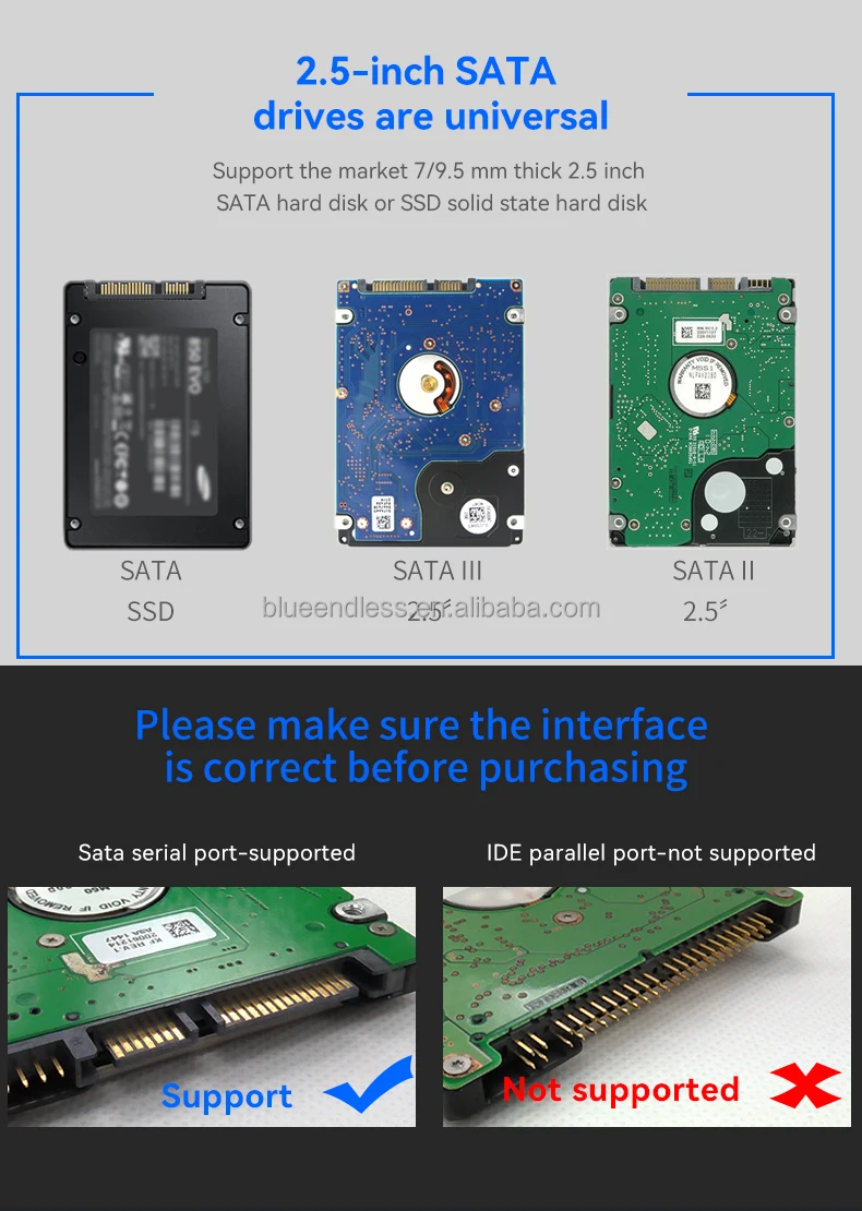 2.5 인치 하드 디스크 외부 케이스 Usb 3.0 Sata 하드 드라이브 인클로저 도구 무료 2.5 Hdd 인클로저 Usb