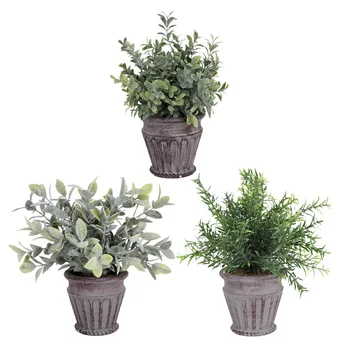 Amazon New combining sets of paper pulp basin green plants artificial Eucalyptus leaves plant Small bonsai