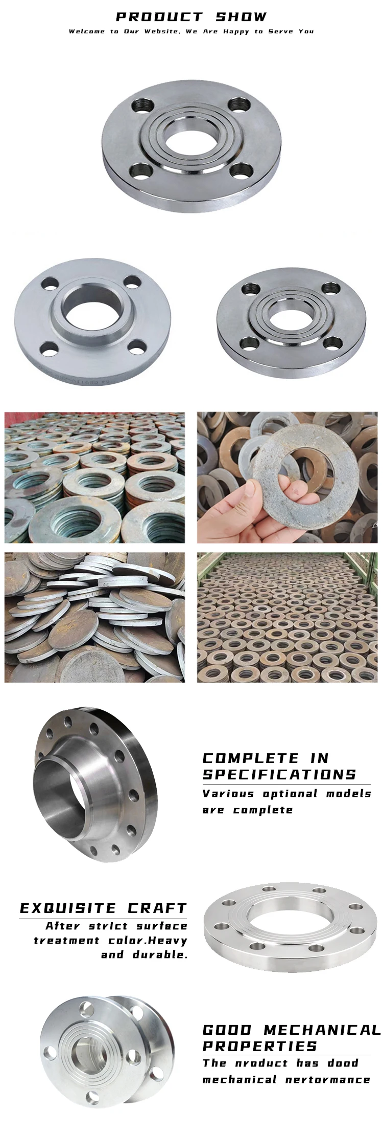 Customized ASTM carbon steel forged flange for Various Sizes manufacture