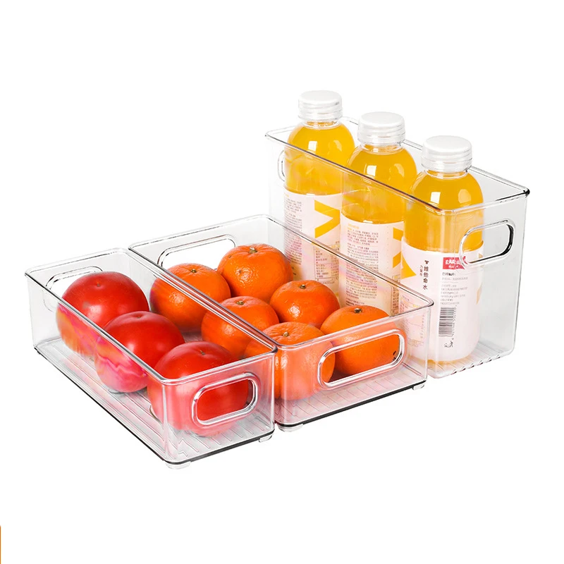 Clear Storage Bins Refrigerator  Box Fridge Storage Transparent