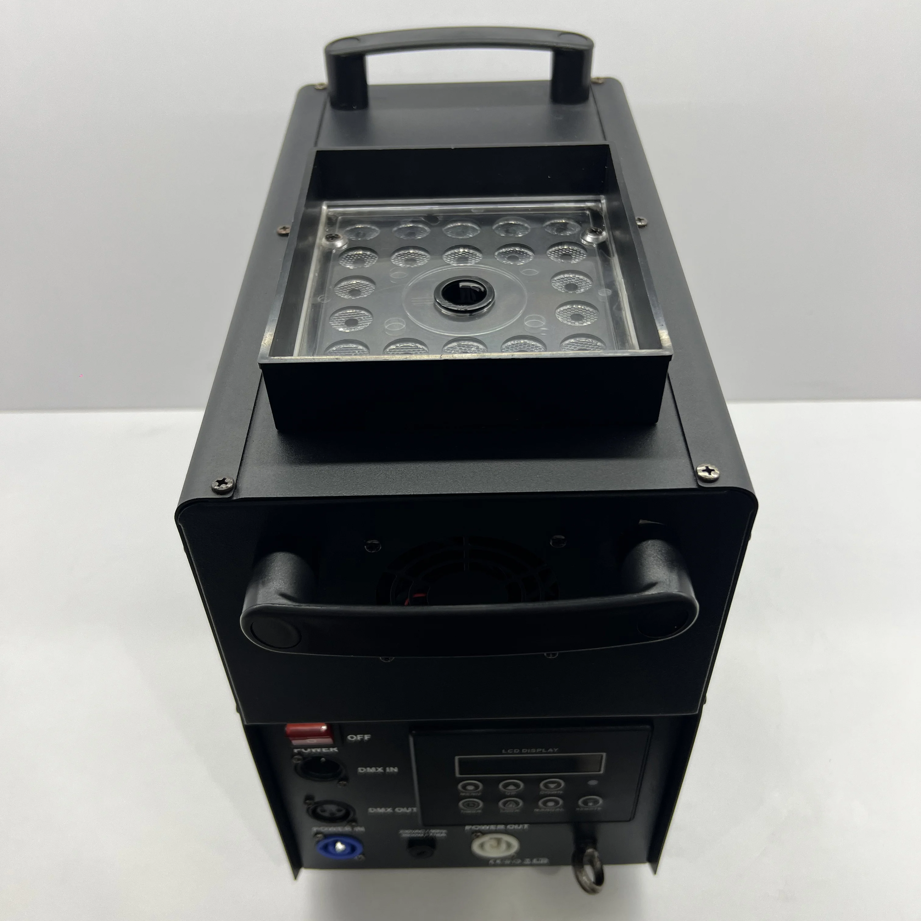 TechStar FL-F013 Heavy Power Vertical Fog Machine 1500W LCD/ Wireless/ DMX	4 in 1 LED Haze Machine Smoke Machine for Wedding