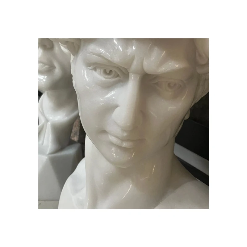 David Head Sculpture in Polished Onyx Marble for Office & Hotel Decorations