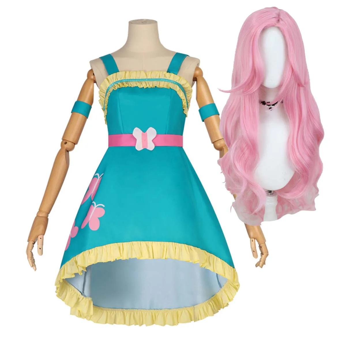 green emerald velvet dress Fluttershy Cosplay Costume Dress  100 Unicorns