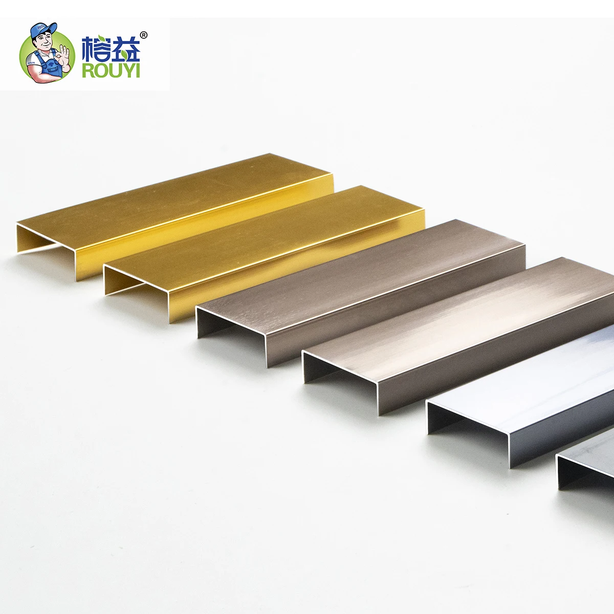 Promotion 90 Degrees Right L Shape Transition Trim Aluminum Decoration Metal Tile Trim