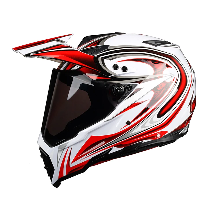 New DOT Approved Motocross Helmet Full Face Double Lens Racing Motorcycle  Helmet
