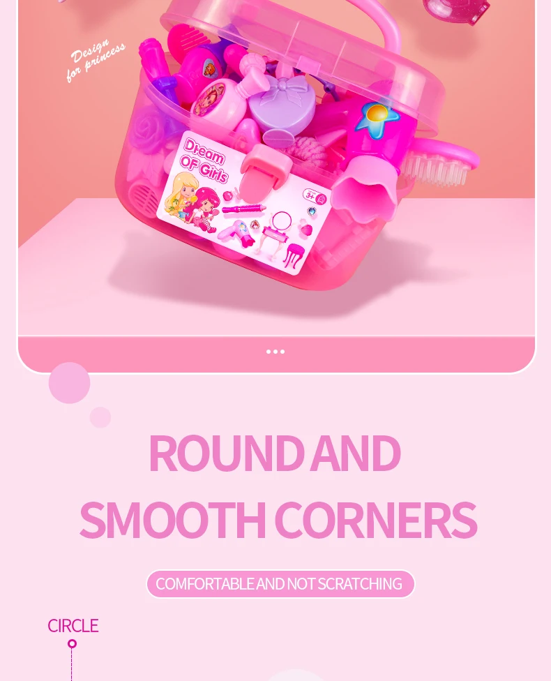 Wholesale Pink Makeup Set Children's Toys Child Plastic Pretend Play Makeup Toys