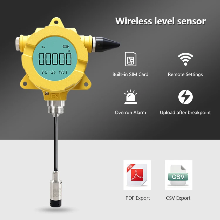 Holykell Lorawan Wireless Water Tank Level Indicator Sensor With Mobile