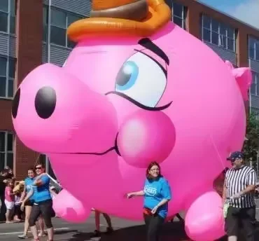 High Quality Customized LED Christmas Decorations Inflatable Pigs for Advertising