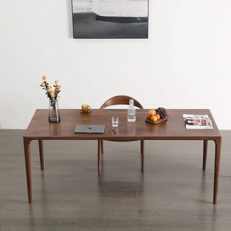 North American Black Walnut Dining Table New Chinese Simple Solid Wood ...